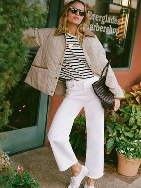 AGOLDE Sour Cream Harper Crop Jean